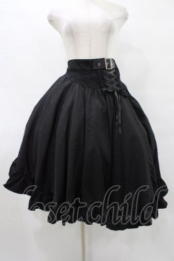 画像1: MR corset / レースアップレース切替スカート  黒 H-25-08-28-029-PU-SK-KB-ZH
