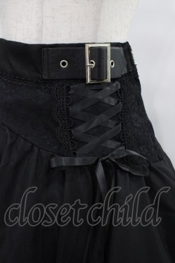 画像4: MR corset / レースアップレース切替スカート  黒 H-25-08-28-029-PU-SK-KB-ZH