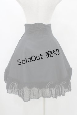 画像2: ATELIER PIERROT / シフォンフリルハイウエストスカート  ブラック H-25-08-28-030-EL-SK-KB-ZH