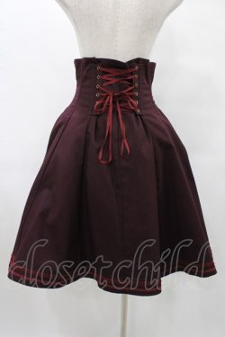 画像2: EXCENTRIQUE / ブラスバンド・コルセットスカート S-M ボルドー H-25-08-28-032-EL-SK-KB-ZH