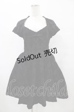 画像1: KILL STAR / Crossed Chloe Flocked Skater Dress M ブラック H-25-08-28-036-SL-OP-KB-ZH
