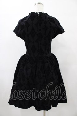 画像2: KILL STAR / Crossed Chloe Flocked Skater Dress M ブラック H-25-08-28-036-SL-OP-KB-ZH