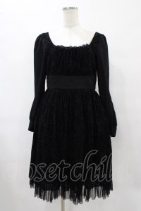 abilletage / ジュリエットワンピース  ダマスク柄ブラック H-25-08-28-038-GO-OP-KB-ZH