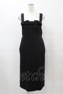 画像1: Katie / LET IT ribbon jumper skirt Free ブラック H-25-08-28-044-LO-OP-NS-ZH