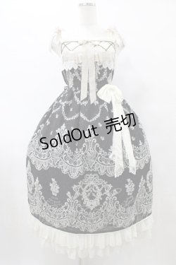 画像1: BABY,THE STARS SHINE BRIGHT / メルヴェイユーズなBoudoir〜永遠に続くLadyな時間〜柄ロングジャンパースカート Free ブラック H-25-08-28-1038-BA-OP-NS-ZH