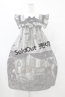 画像1: ALICE and the PIRATES / Quiet toys room〜あの子と遊んだあの日々を〜柄ジャンパースカートII Free ブラック H-25-08-28-1039-PA-OP-NS-ZH