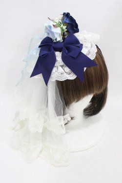 画像1: BABY,THE STARS SHINE BRIGHT / Juno’s Bouquet ヴェールカチューシャ  ネイビー H-25-08-28-1006-BA-AC-NS-ZH