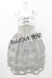 ALICE and the PIRATES / 薔薇の花舞う闇夜の晩餐会柄ジャンパースカートI Free グリーン H-25-08-28-1044-PA-OP-NS-ZH