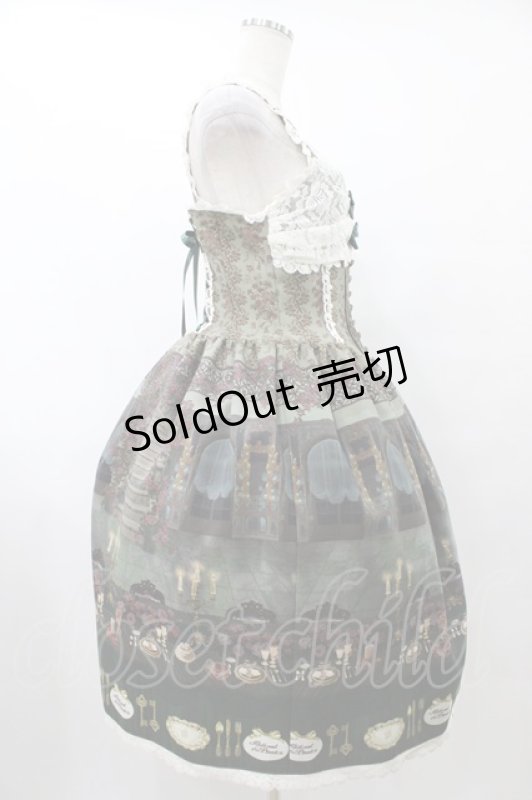 画像3: ALICE and the PIRATES / 薔薇の花舞う闇夜の晩餐会柄ジャンパースカートI Free グリーン H-25-08-28-1044-PA-OP-NS-ZH (3)