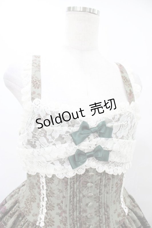 画像4: ALICE and the PIRATES / 薔薇の花舞う闇夜の晩餐会柄ジャンパースカートI Free グリーン H-25-08-28-1044-PA-OP-NS-ZH (4)