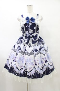画像1: BABY,THE STARS SHINE BRIGHT / Juno’s Bouquet〜乙女の誓い〜柄ジャンパースカートII Free ネイビー H-25-08-28-1046-BA-OP-NS-ZH