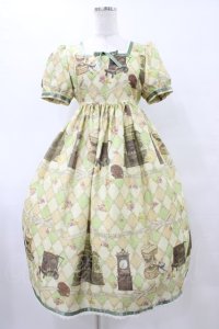 ALICE and the PIRATES / 遠い日のメモワール〜私の小さなオルゴール〜柄ワンピース Free グリーン H-25-08-28-1049-PA-OP-NS-ZH