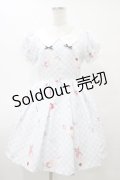 Ank Rouge / FancySodaFloat衿先リボンワンピース M サックス H-25-08-28-1050-CA-OP-NS-ZH