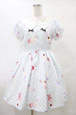 画像1: Ank Rouge / FancySodaFloat衿先リボンワンピース M サックス H-25-08-28-1050-CA-OP-NS-ZH