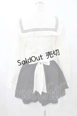 画像2: Diable baiser / セーラーカラーブラウス学生服風セットアップ L オフ/ブラック H-25-08-28-1055-0-OP-NS-ZH