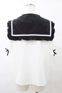 画像2: DearMyLove / セーラーオフショルフリルリボンブラウス L オフ/ブラック H-25-08-28-1058-EL-BL-NS-ZH