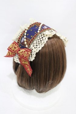 画像2: BABY,THE STARS SHINE BRIGHT / Schwan〜ルートヴィヒの憧れと空想のAria〜柄ヘッドドレス  ネイビー H-25-08-28-1013-BA-AC-NS-ZH