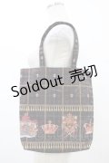 ALICE and the PIRATES / Royal Crown's tea package柄トートバッグ  ブラック H-25-08-28-1033-PA-BG-NS-ZH