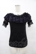 MR corset / フリルレーストップス  黒 H-25-08-28-052-PU-TO-KB-ZH