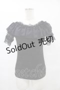 MR corset / フリルレーストップス  黒 H-25-08-28-052-PU-TO-KB-ZH