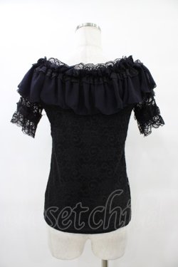 画像2: MR corset / フリルレーストップス  黒 H-25-08-28-052-PU-TO-KB-ZH