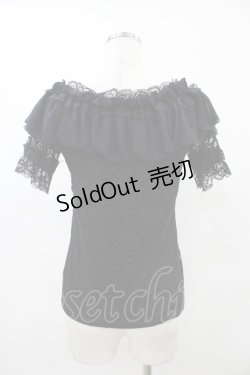 画像2: MR corset / フリルレーストップス  黒 H-25-08-28-052-PU-TO-KB-ZH