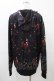 画像2: NieR Clothing / 総柄ZIPパーカー  黒×赤 H-25-08-28-054-PU-TO-KB-ZH (2)