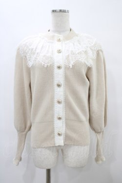 画像1: MR corset / レースニットカーディガン  ベージュ H-25-08-28-057-PU-TO-KB-ZH