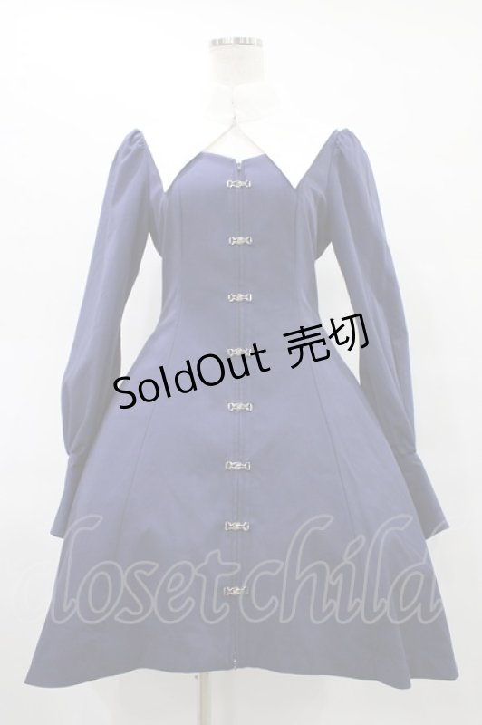 画像1: ATELIER BOZ / クラリッサワンピース  ブルー×ホワイト H-25-08-28-020-EL-OP-KB-ZH (1)