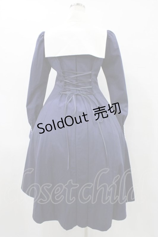 画像2: ATELIER BOZ / クラリッサワンピース  ブルー×ホワイト H-25-08-28-020-EL-OP-KB-ZH (2)