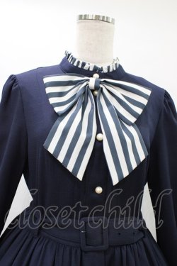 画像4: Melody BasKet / ストライプマドモアゼルドレス L ネイビー H-25-08-28-021-LO-OP-KB-ZH