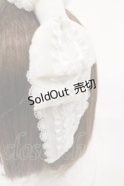 画像2: ALICE and the PIRATES / ローズフリルグログランカチューシャ  オフ H-25-08-29-035-PA-AC-NS-ZH