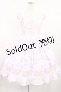 BABY,THE STARS SHINE BRIGHT / Unico in Bloomland柄パールジャンパースカート FREE ピンク H-25-08-29-004-BA-OP-YZ-ZH