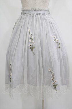 画像3: F&A / デイジー刺繍チュールスカート Free L/GRAY H-25-08-29-1026-LO-SK-NS-ZH