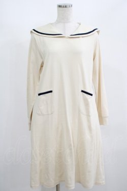 画像1: Fi.n.t / バックロゴ刺繍セーラーカラーワンピース Free IVORY H-25-08-29-1029-CA-OP-NS-ZH