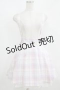Amavel / Dreaming Ribbonサイドプリーツチェックスカート Free ピンク H-25-08-29-1030-CA-SK-NS-ZH