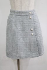 Fi.n.t / 釦使いファンシーツイードスカパン Free L/BLUE H-25-08-29-1036-CA-SK-NS-ZH