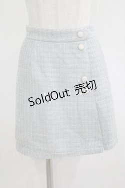 画像1: Fi.n.t / 釦使いファンシーツイードスカパン Free L/BLUE H-25-08-29-1036-CA-SK-NS-ZH