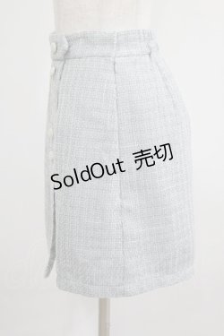 画像2: Fi.n.t / 釦使いファンシーツイードスカパン Free L/BLUE H-25-08-29-1036-CA-SK-NS-ZH