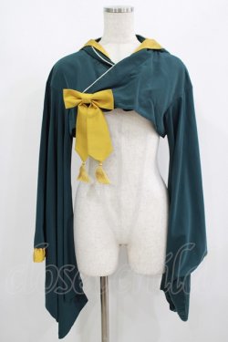 画像1: metamorphose / フード付き着物袖ボレロ サイズ1 グリーン H-25-08-29-1042-ME-JA-NS-ZH