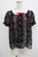 画像1: Ank Rouge / Wild Strawberryフリルパフブラウス M ブラック H-25-08-29-1045-CA-BL-NS-ZH (1)