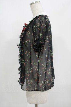 画像2: Ank Rouge / Wild Strawberryフリルパフブラウス M ブラック H-25-08-29-1045-CA-BL-NS-ZH