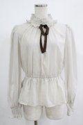 ROSA BIANCA / ブラウジングのクラシカルブラウス 9号 グレージュ H-25-08-29-1051-EL-BL-NS-ZH