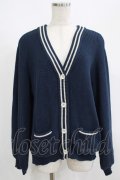 Fi.n.t / ライン使いVネックニットカーディガン Free NAVY H-25-08-29-1059-CA-TO-NS-ZH