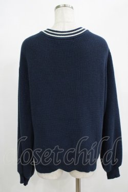 画像3: Fi.n.t / ライン使いVネックニットカーディガン Free NAVY H-25-08-29-1059-CA-TO-NS-ZH