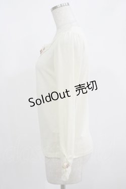 画像2: axes femme / ビジューガーデンインナープルオーバー M 生成り H-25-08-29-1061-AX-TO-NS-ZH