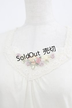 画像4: axes femme / ビジューガーデンインナープルオーバー M 生成り H-25-08-29-1061-AX-TO-NS-ZH