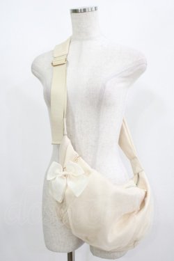 画像1: m petit by misako / リボンチャーム付きショルダーバッグ  アイボリー H-25-08-29-1064-LO-BG-NS-ZH