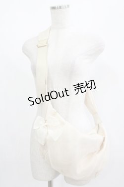画像1: m petit by misako / リボンチャーム付きショルダーバッグ  アイボリー H-25-08-29-1064-LO-BG-NS-ZH
