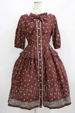 画像1: Victorian maiden / レイラワンピース Free ブラウン H-25-08-29-1007-CL-OP-NS-ZH